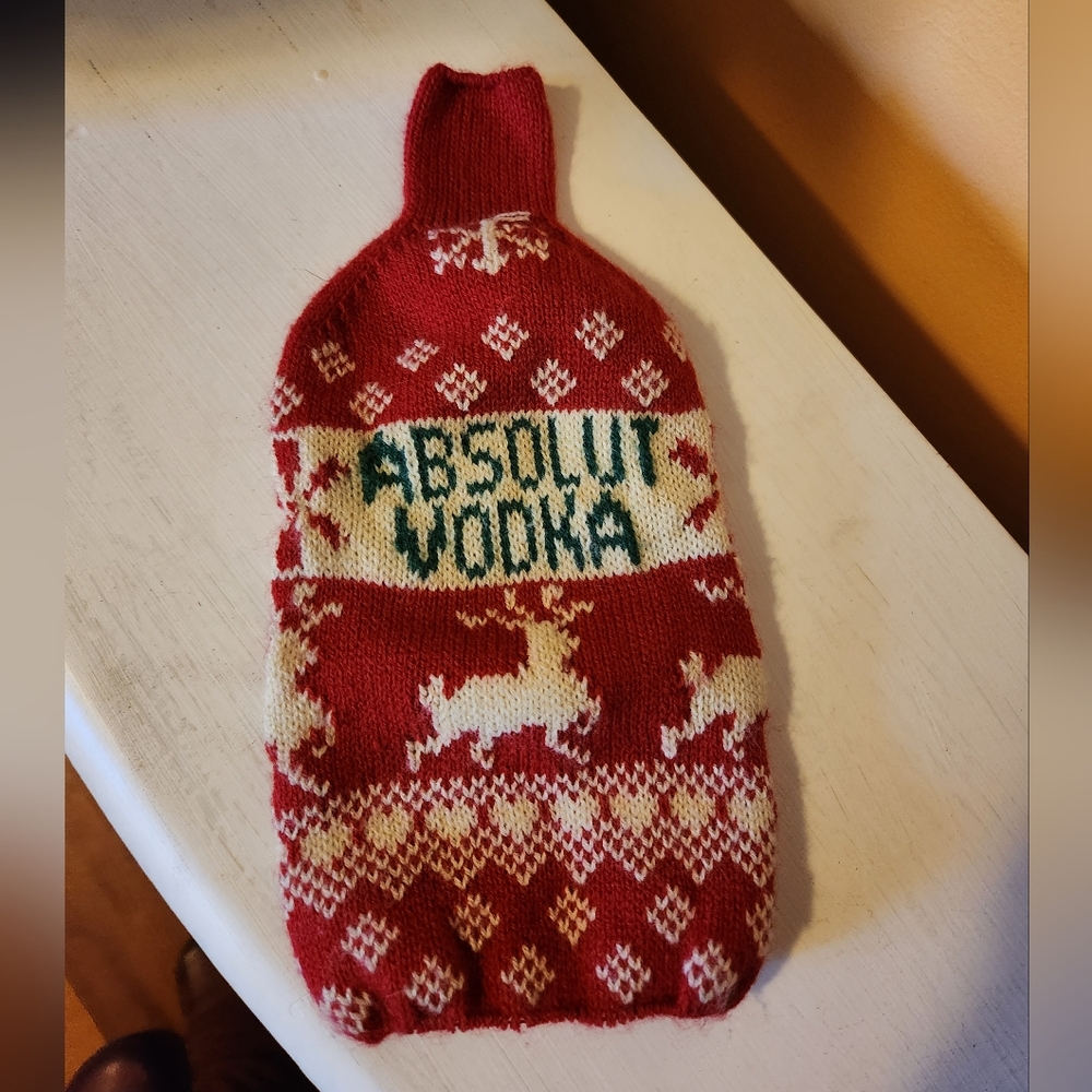 Absolut Cozy Absolut Vodka ugly sweater for bottle